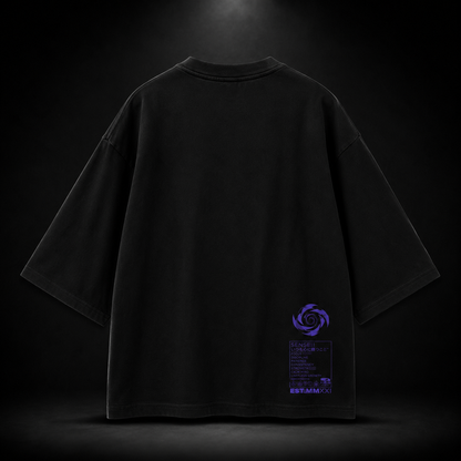 Sensei Embroidered Oversized Black T-Shirt