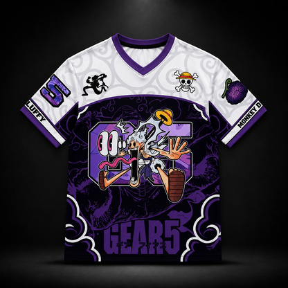 Mugiwara Gear 5 Anime Oversized Jersey T-Shirt